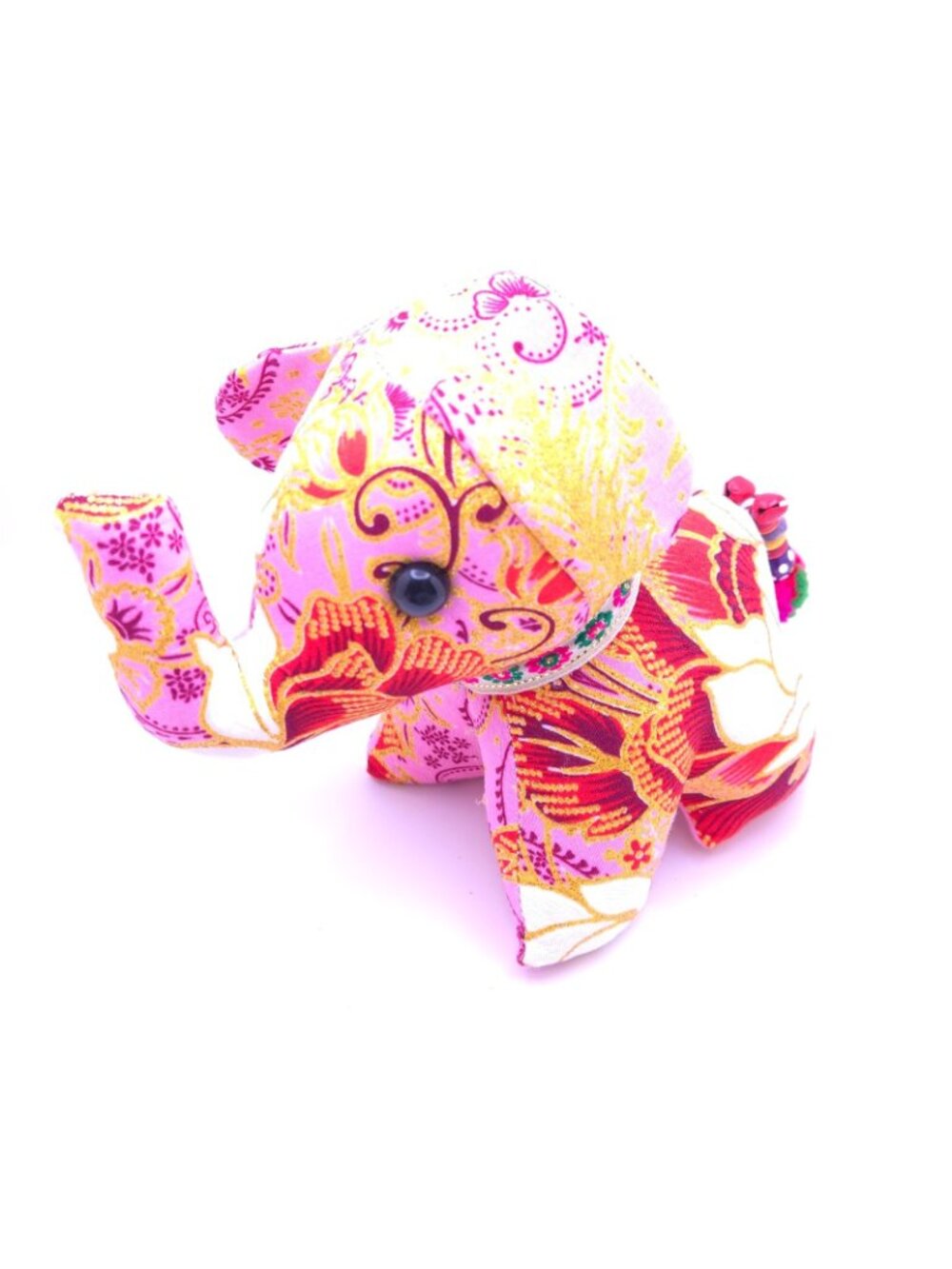 Handmade Thai Elephant Plush Doll Cotton Pink Stuffed Animal Gift New